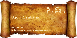 Ugor Szabina névjegykártya