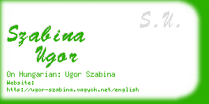 szabina ugor business card